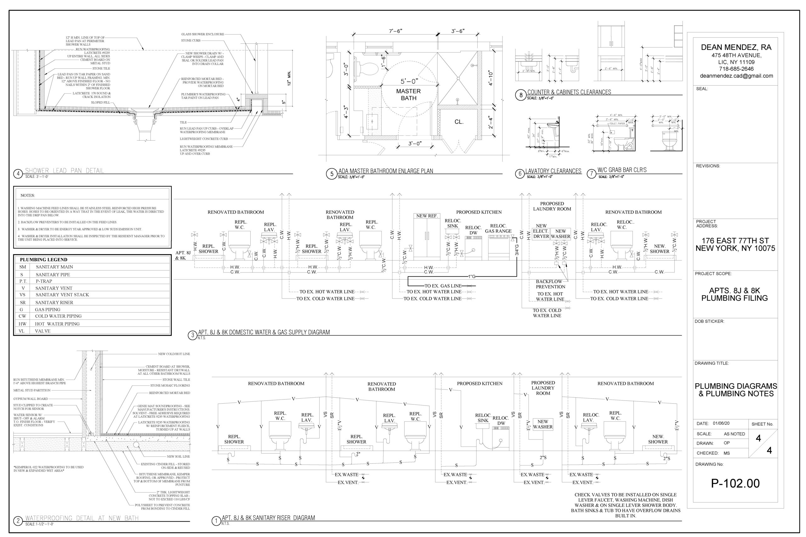 Interior Renovation Bathroom Plan Drawing